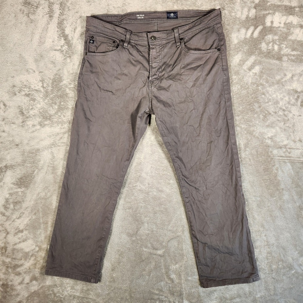 AG Adriano Goldschmied The Tellis Pants Mens 36x26 (Altered from 34) Gray Slim